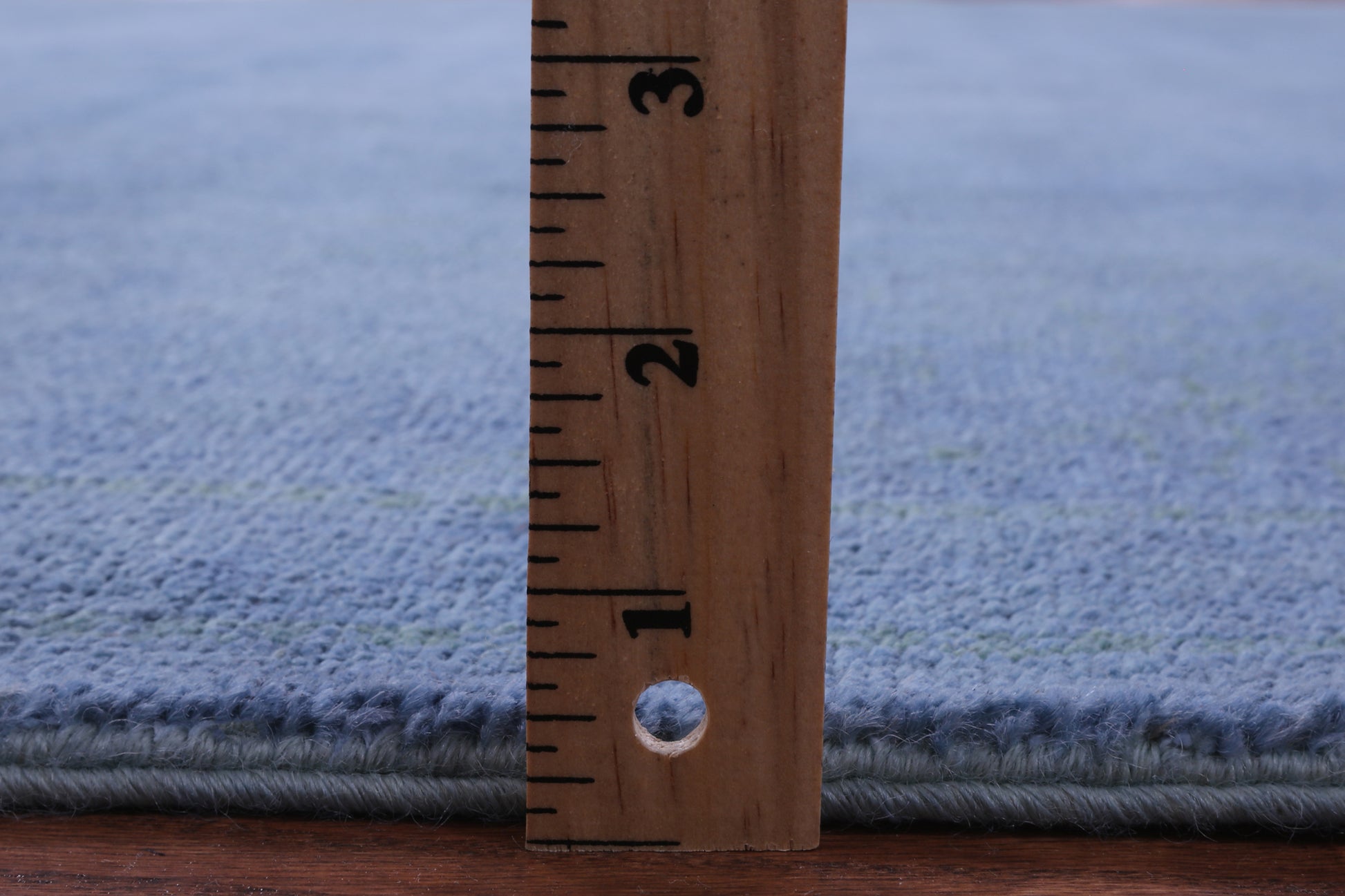 Blue Full Pile Overdyed Handmade Wool Rug - 6' 2" X 9' 2" - Golden Nile