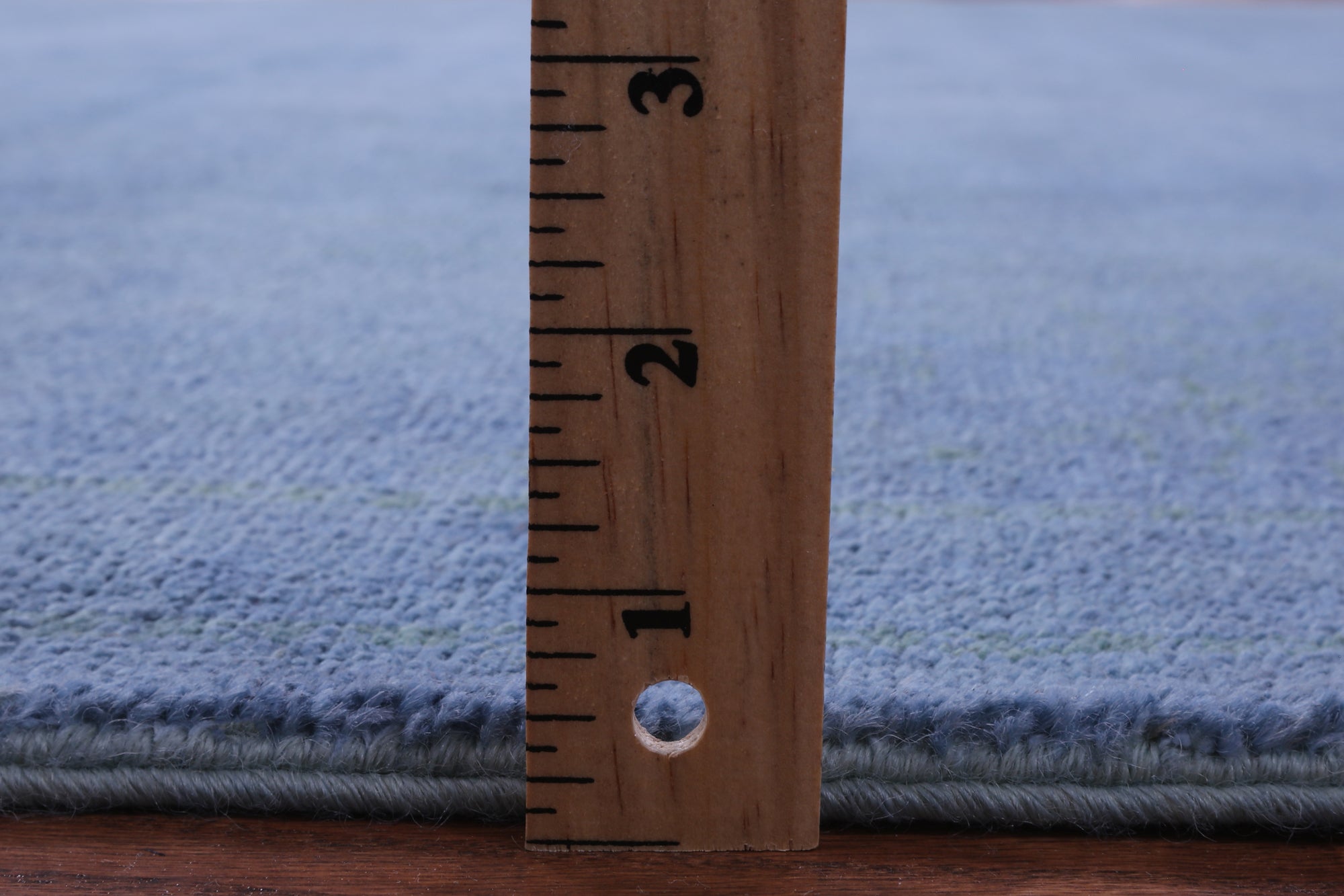 Blue Full Pile Overdyed Handmade Wool Rug - 6' 2" X 9' 2" - Golden Nile