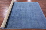 Blue Full Pile Overdyed Handmade Wool Rug - 6' 2" X 9' 2" - Golden Nile