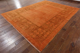 Orange Persian Overdyed Full Pile Rug 9 X 12 - Golden Nile