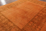 Orange Persian Overdyed Full Pile Rug 9 X 12 - Golden Nile