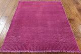 Persian Gabbeh Wool & Silk Overdyed 3 x 4 Area Rug - Golden Nile