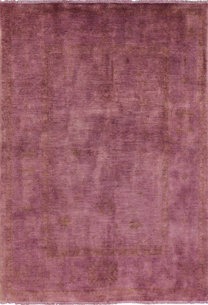 Purple Persian Overdyed Full Pile Area Rug 6 x 9 - Golden Nile