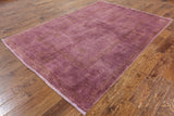 Purple Persian Overdyed Full Pile Area Rug 6 x 9 - Golden Nile