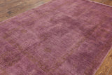 Purple Persian Overdyed Full Pile Area Rug 6 x 9 - Golden Nile