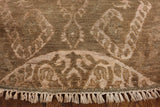 8' Round Overdyed Wool & Silk Persian Gabbeh Area Rug - Golden Nile