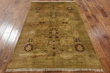 4 x 6 Persian Overdyed Full Pile Wool Oriental Rug - Golden Nile