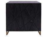Grey Solid Wood Handcrafted Sideboard 34" - Golden Nile