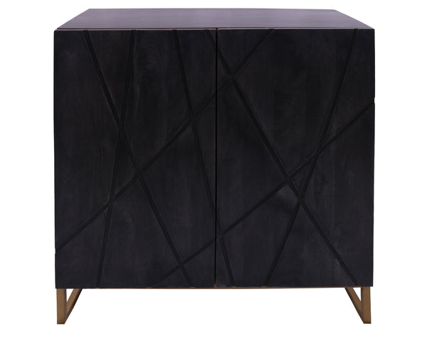Grey Solid Wood Handcrafted Sideboard 34" - Golden Nile