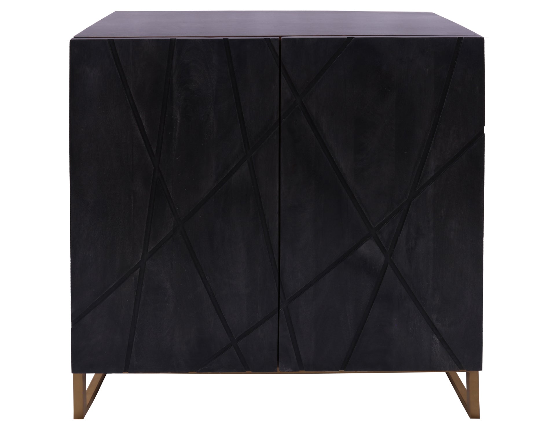 Grey Solid Wood Handcrafted Sideboard 34" - Golden Nile