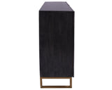 Grey Solid Wood Handcrafted Sideboard 34" - Golden Nile