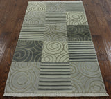 Handmade Wool & Silk Area Rug 3 X 5 - Golden Nile