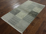 Handmade Wool & Silk Area Rug 3 X 5 - Golden Nile