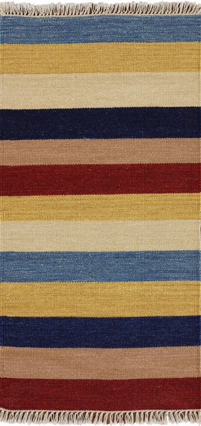 Kilim Area Rug 2 x 4 - Golden Nile