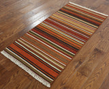 Oriental Kilim Hand Knotted Area Rug 2 x 5 - Golden Nile