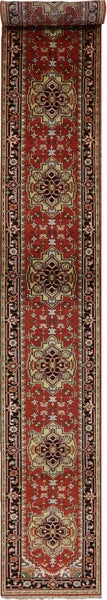 Rust Heriz Serapi Handmade Runner Rug - 2' 7" X 19' 7" - Golden Nile