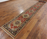 Rust Heriz Serapi Handmade Runner Rug - 2' 7" X 19' 7" - Golden Nile