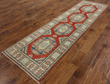 Handmade Super Kazak Wool Runner 3 X 9 - Golden Nile