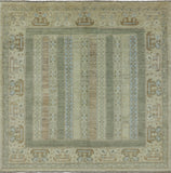 Peshawar Hand Knotted 6' Square Rug - Golden Nile