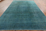 Overdyed 10 X 13 Oriental Hand Knotted Rug - Golden Nile