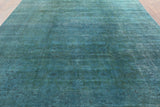 Overdyed 10 X 13 Oriental Hand Knotted Rug - Golden Nile