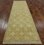 Gabbeh Hand Knotted Runner 3 X 10 - Golden Nile