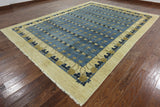 9 X 13 Blue Floral Gabbeh Area Rug - Golden Nile