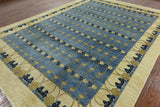 9 X 13 Blue Floral Gabbeh Area Rug - Golden Nile