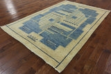 Gabbeh Navajo Design Wool Area Rug 6 X 9 - Golden Nile