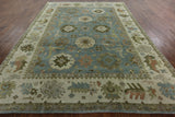 Floral Hand Knotted Oushak Rug 9 X 12 - Golden Nile