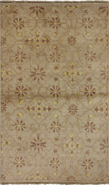Floral Gabbeh Wool Area Rug 3 X 5 - Golden Nile