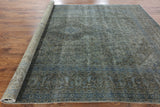 Vintage Green Overdyed Wool Area Rug 10 X 13 - Golden Nile