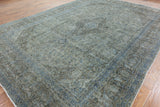 Vintage Green Overdyed Wool Area Rug 10 X 13 - Golden Nile