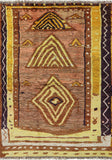 Tribal Tullu Gabbeh Multicolor Area Rug 8 X 11 - Golden Nile