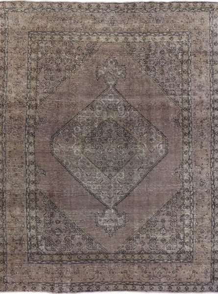 Floral Overdyed Hand Knotted Rug 8 X 11 - Golden Nile