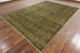 Persian Overdyed Hand Knotted Wool Rug - 8' 4" X 11' 5" - Golden Nile
