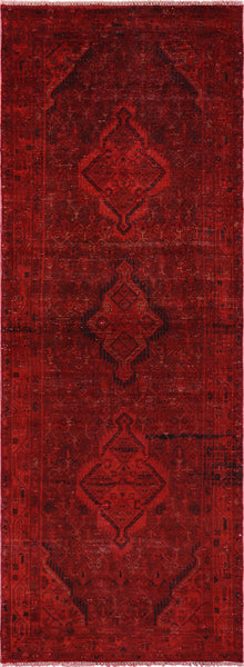 Oriental Overdyed Runner Wool Rug 4 X 10 - Golden Nile