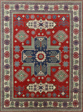 Red Super Kazak Wool Area Rug 8 X 10 - Golden Nile