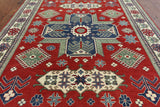 Red Super Kazak Wool Area Rug 8 X 10 - Golden Nile