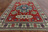 Red Super Kazak Wool Area Rug 8 X 10 - Golden Nile