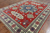 Red Super Kazak Wool Area Rug 8 X 10 - Golden Nile