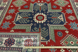 Red Super Kazak Wool Area Rug 8 X 10 - Golden Nile