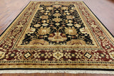 Black Oriental Chobi Peshawar Wool Rug 10 X 14 - Golden Nile