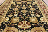 Black Oriental Chobi Peshawar Wool Rug 10 X 14 - Golden Nile