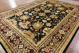 Black Oriental Chobi Peshawar Wool Rug 10 X 14 - Golden Nile