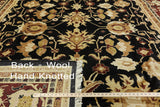 Black Oriental Chobi Peshawar Wool Rug 10 X 14 - Golden Nile