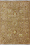 Chobi Peshawar Wool Area Rug 4 X 6 - Golden Nile