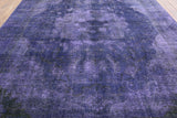 Overdyed Hand Knotted Wool Area Rug 9 X 12 - Golden Nile