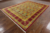Suzani Hand Knotted Wool Area Rug 8 X 10 - Golden Nile