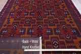 Afghan Wool on Wool Oriental Rug 7 X 9 - Golden Nile